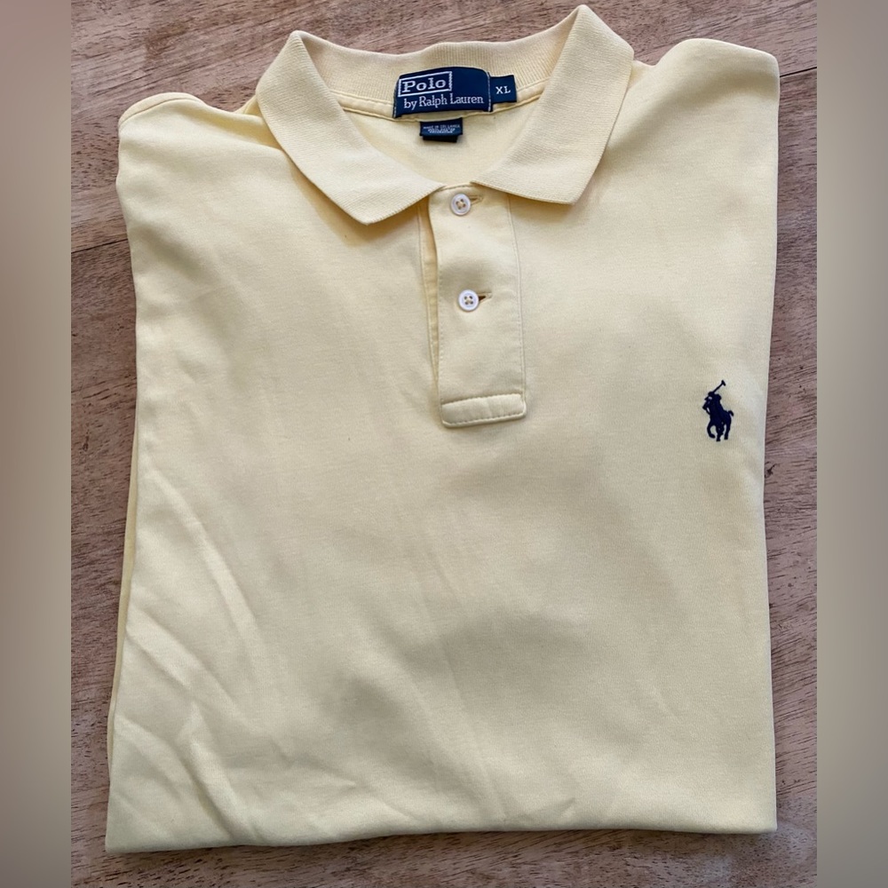 Polo by Ralph Lauren Men’s XL Yellow Soft 100%‎ Cotton Short Sleeve Polo